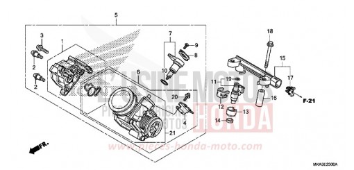 CORPS DE PAPILLON NC750XAG de 2016